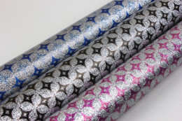 Offset Printed Glitter Synthetic PU