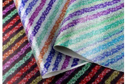 Offset Printed Glitter Synthetic PU
