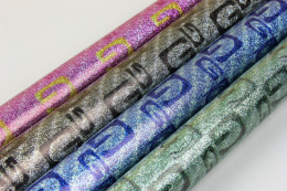 Offset Printed Glitter Synthetic PU