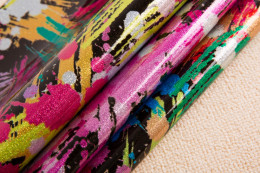 Printed Glitter Leather