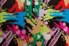 Printed Glitter Leather