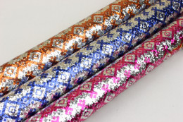 Printed PVC Glitter Leather