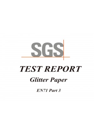 SGS Test Report - Glitter Paper - En71 Part 3 (04 June 2018)