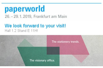 Visit us at Frankfurt Paperworld - 26-29 Jan 2019 